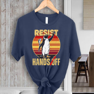 Funny Penguin Resist Hands Off 2025 T-Shirt