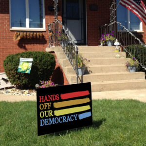 Hands Off 2025 Protest Statue Of Liberty, Anti Maga Oligarchy Yard Sign