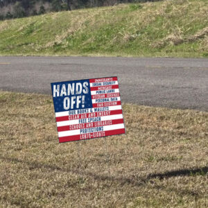Hands Off America 2025 Yard Sign