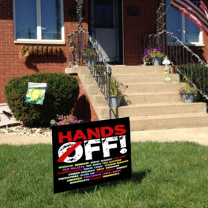 Hands Off, Anti Oligarchy Resist 8647 Yard Protest Political Outdoor Sign USA Yard Sign