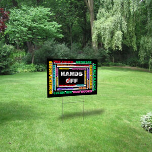 Hands Off, Anti Oligarchy Resist 8647 Yard Protest Political Outdoor Signs