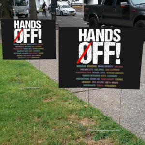 Hands Off Medicaid Medicare Social Security 2025 Yard Sign