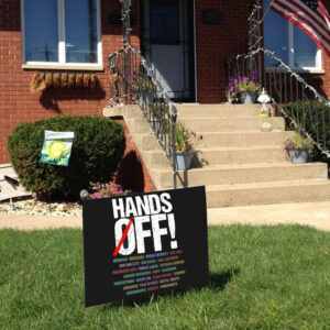 Hands Off Medicaid Medicare Social Security 2025 Yard Sign
