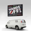 Hands Off Political Sticker, Car Magnet