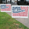 Hands Off Protest 2025, Political Activism Yard Sign