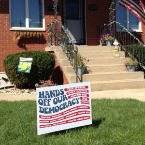 Hands Off Protest 2025, Political Activism Yard Sign
