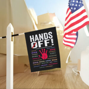 Hands Off Protest Garden Flag