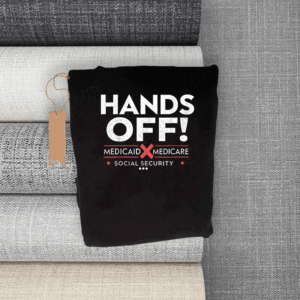 Hands Off Protest Medicare Medicaid Social Security 2025 T-Shirt