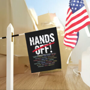 Hands Off Protest, Social Security, Medicare, & Public Protection 2025 Flag