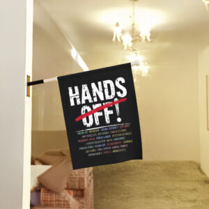 Hands Off Protest, Social Security, Medicare, & Public Protection 2025 Flag