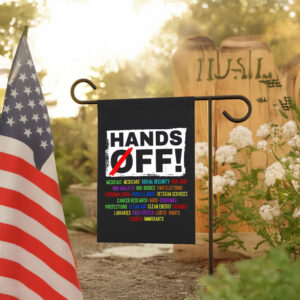 Hands Off Protest, Political Activism Flag