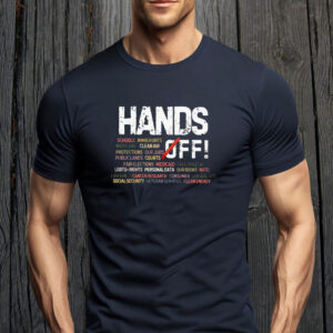 Hands Off Protest Political Activism Medicare Social Security Vintage T-Shirt