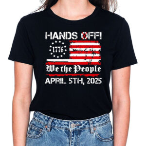 Hands Off Protest Saturday April 5 Usa Flag T-Shirt