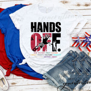 Hands Off Protest, Save Public Lands Medicare Social Security Free Speech Environmental Rights 2025 T-Shirt