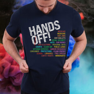 Hands Off Protest, Save Public Lands, Medicare Social Security Free T-Shirt