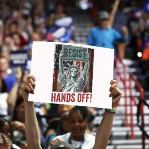 Hands Off Protest Yard Lawn Sign