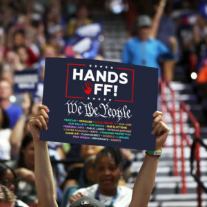 Hands Off We The People 2025 Yard Sign