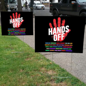 Official Hands Off Keep Your Control Away Yard Sign
