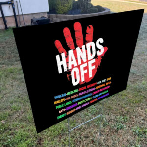 Official Hands Off Keep Your Control Away Yard Sign