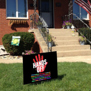 Official Hands Off Keep Your Control Away Yard Sign