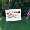 Political Hands Off Protest 2025 Yard Sign