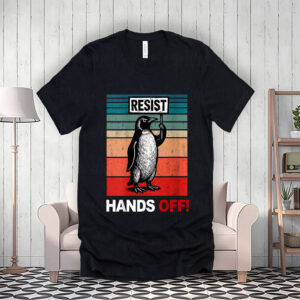 Resist Penguin Activism Hands Off 2025 T-Shirt