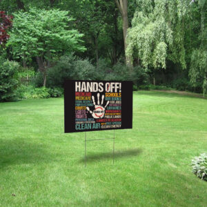 Resist Resistance Statue Of Liberty Hands Off Protest 2025 Yard Sign