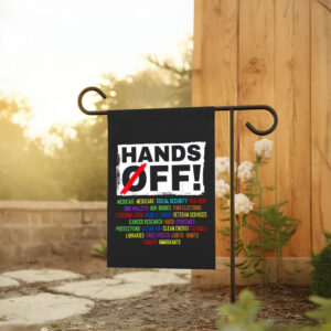 Save Public Lands Medicare Social Security Free Speech Human Rights, Hands Off Protest 2025 Flag