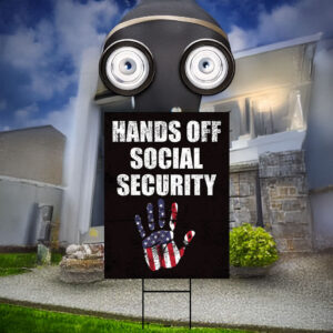 USA Hands Off Social Security Yard Sign