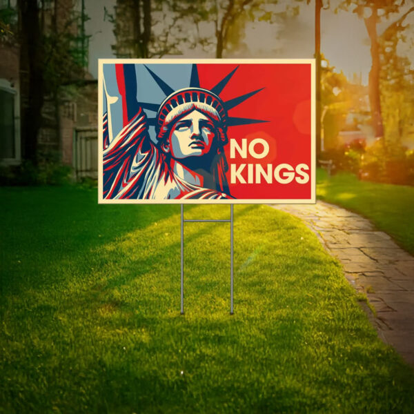 Anti Trump Yard Sign, Resistance Nope To Fascism Sign, No Kings Yard Sign
