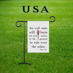 Anti Trump garden flag defend democracy house flag