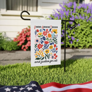 Floral Subtle FDT Anti Trump Garden Flag