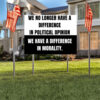 Hands Off Rally Sign, Political Morality Yard Sign