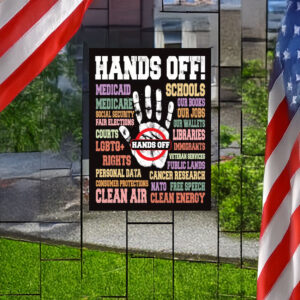 Resist Fascism Yard Sign, Hands Off Protest Yard Sign
