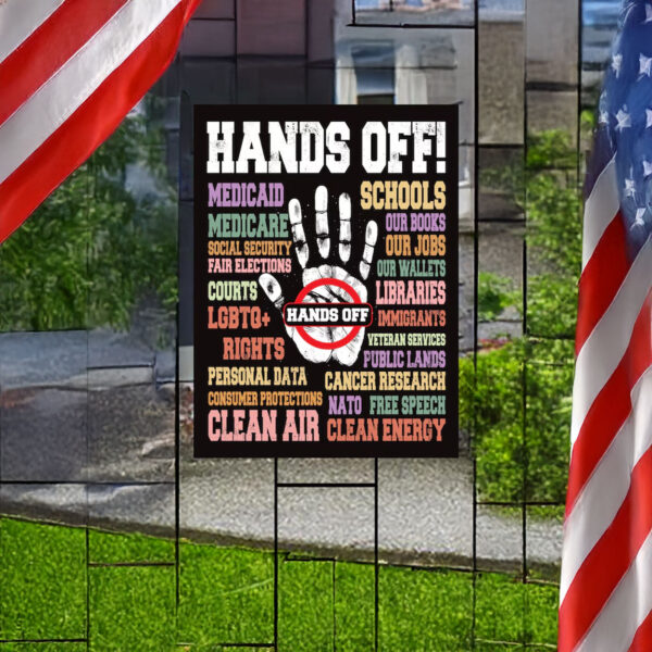 Resist Fascism Yard Sign, Hands Off Protest Yard Sign